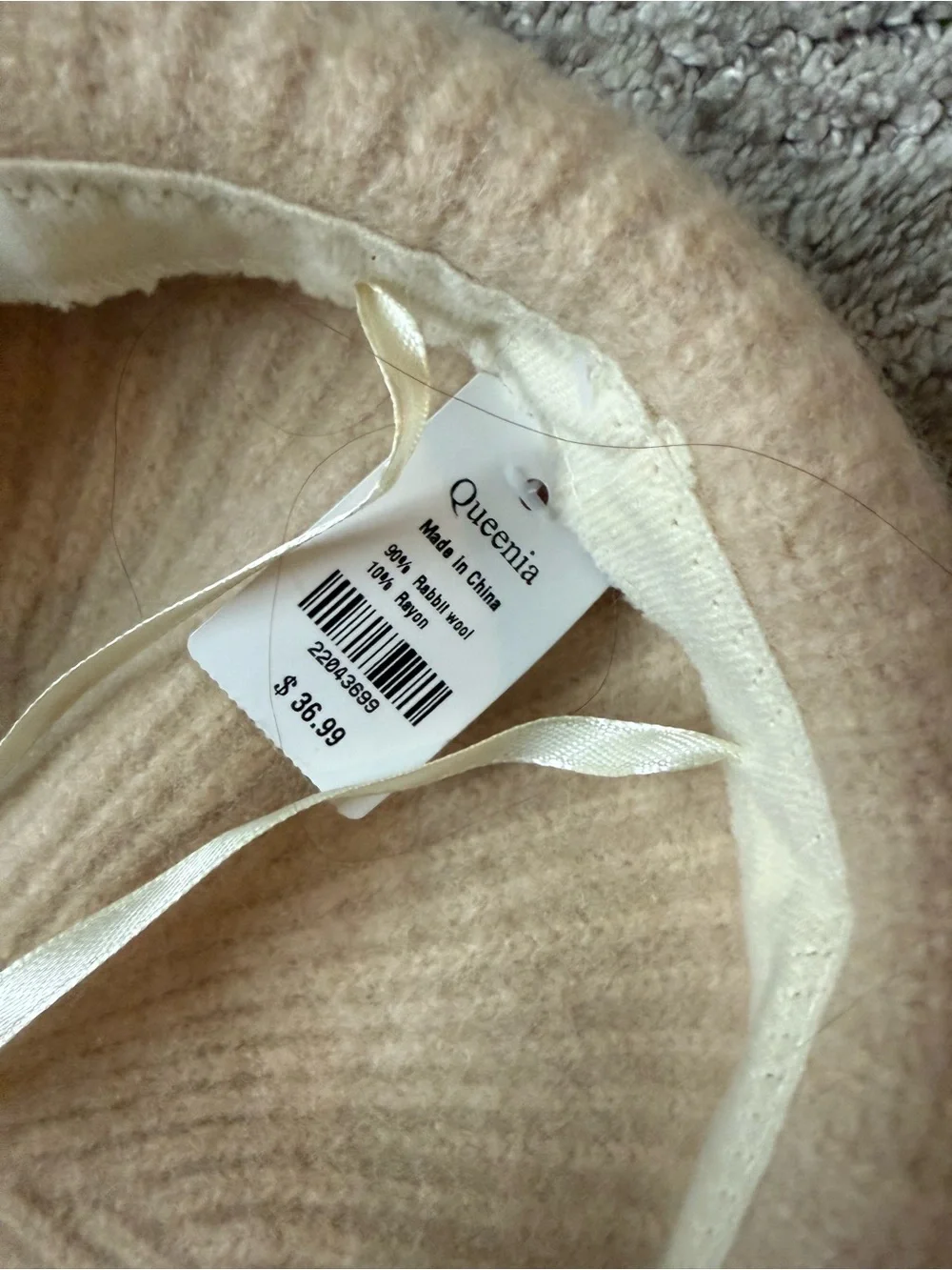 Cream Beret Hat - Women's Soft Knit Beret